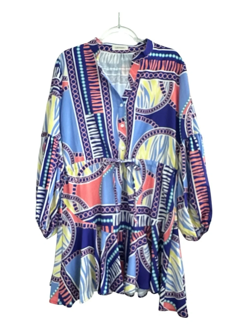 Lavender J Geometric Print  Dress - Picture 2 of 5